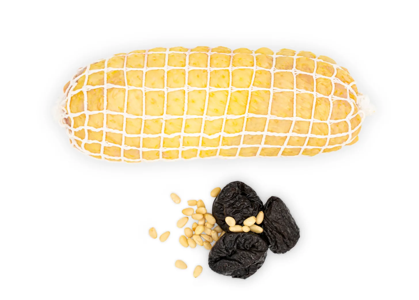 Rollito  de ciruelas y piñones
